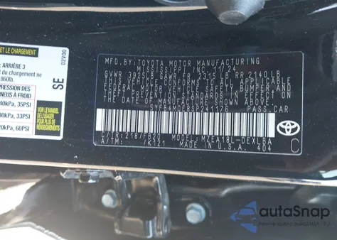 2025 Toyota Corolla Le из США, поврежденный, VIN 5YFB4MDE8SP241176